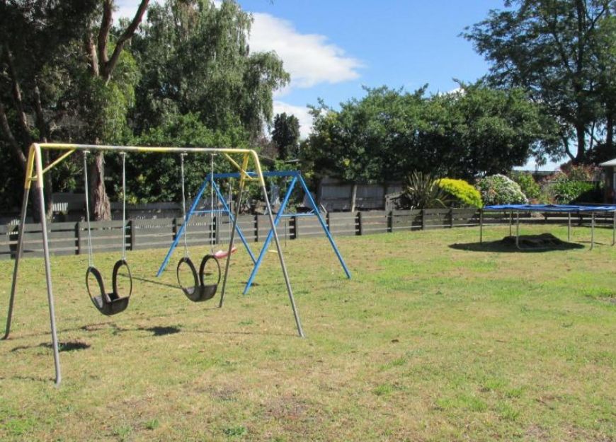 Children's playground at Hastings motel